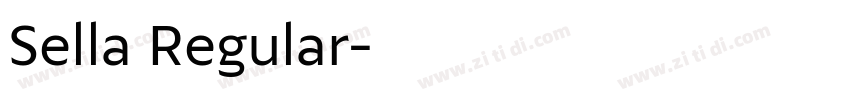 Sella Regular字体转换